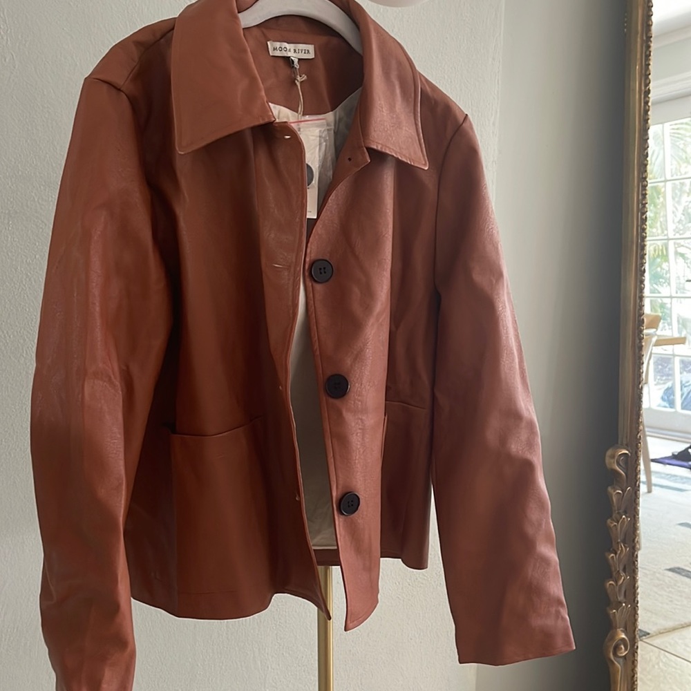 NWT faux leather jacket